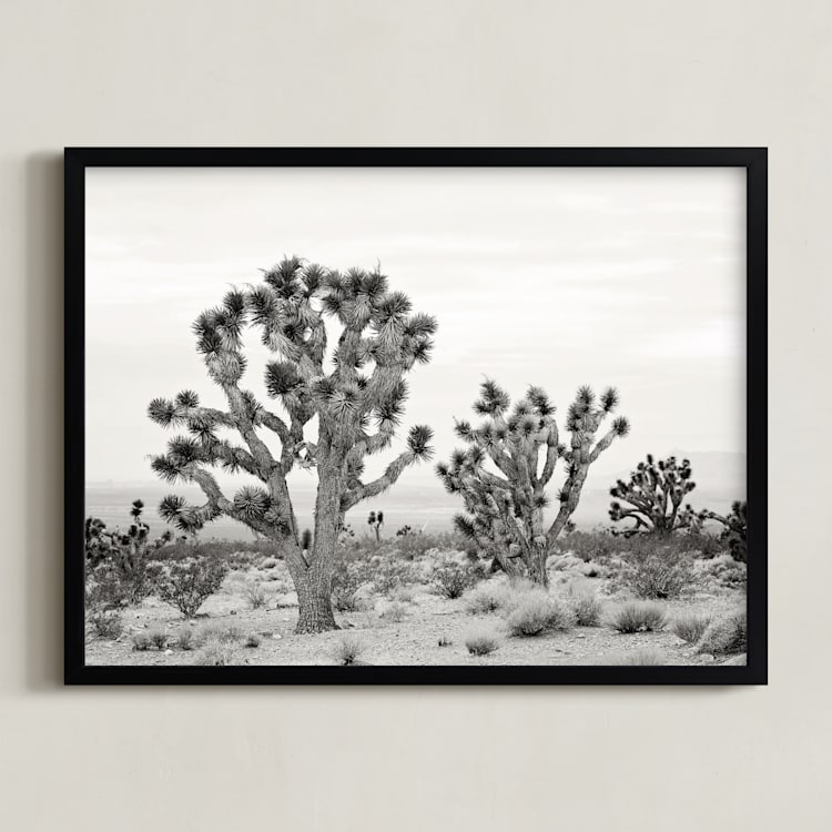"Joshua Tree" - Art Print in joshua tree gray by Kristi Jackson - Framed