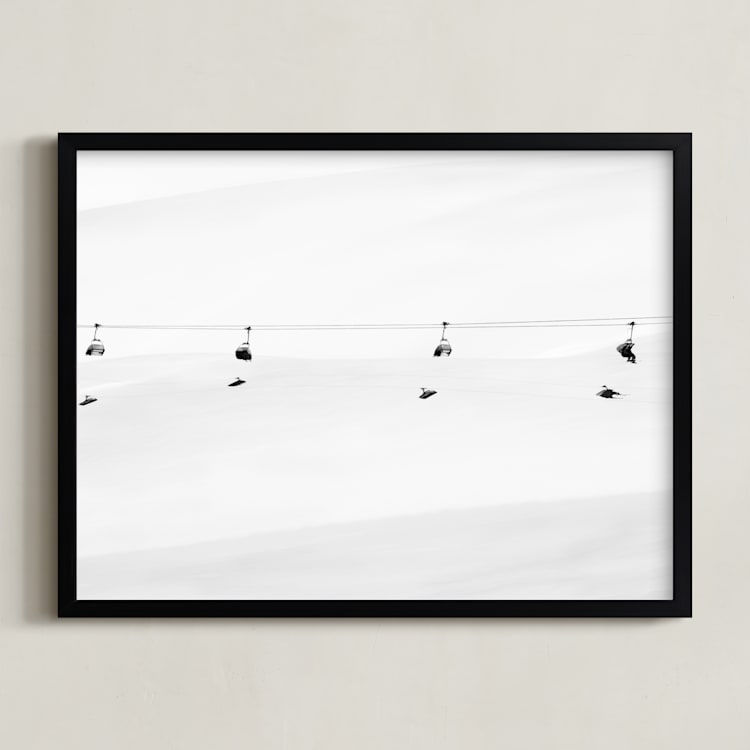 "Into the white" - Art Print in grey by Massimiliano Massimo Borelli - Framed
