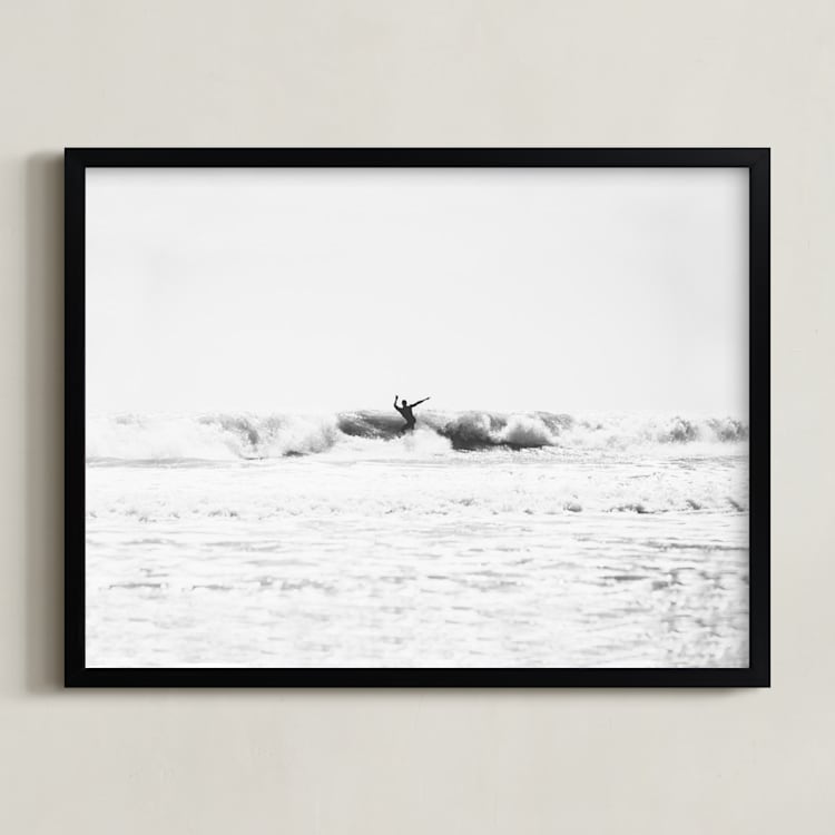 "east coast surf" - Art Print in Fresh White by Kaitie Bryant - Framed