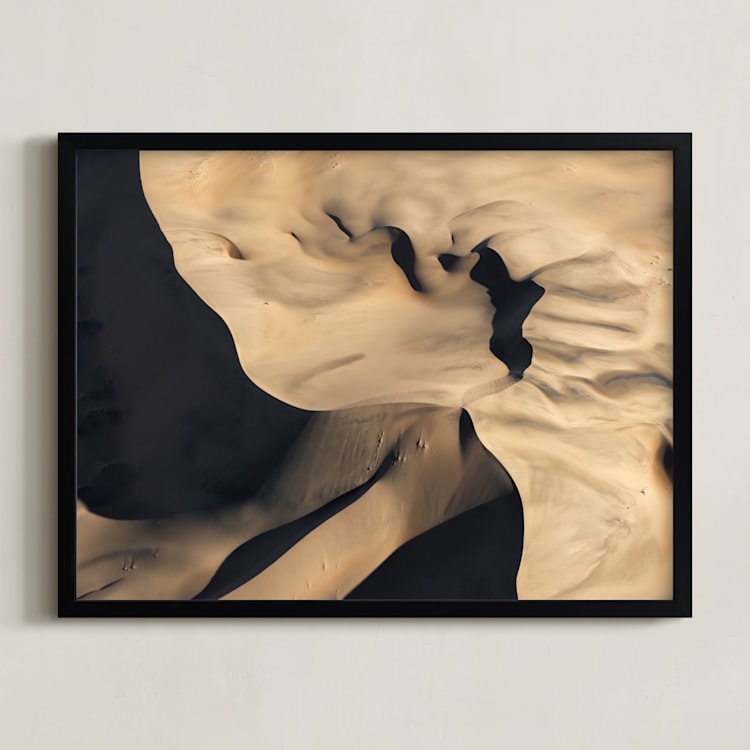 "Morning Dunes" - Art Print in Sand by Gabrial Reising - Framed