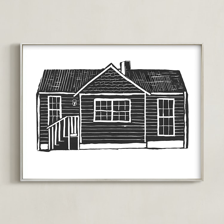 "Home Study 1" - Art Print in Ink by Akweley Creative - Framed
