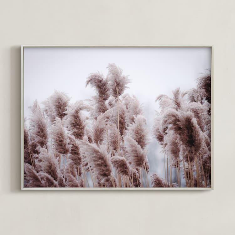 "Plumose" - Art Print in Natural by Robin Ott - Framed