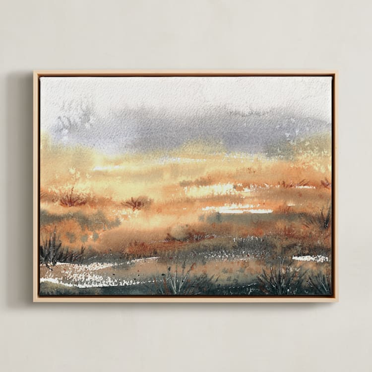 "Dance to Your Own Intuition" - Art Print in Earthy Brown by Samantha Tang - Framed Canvas