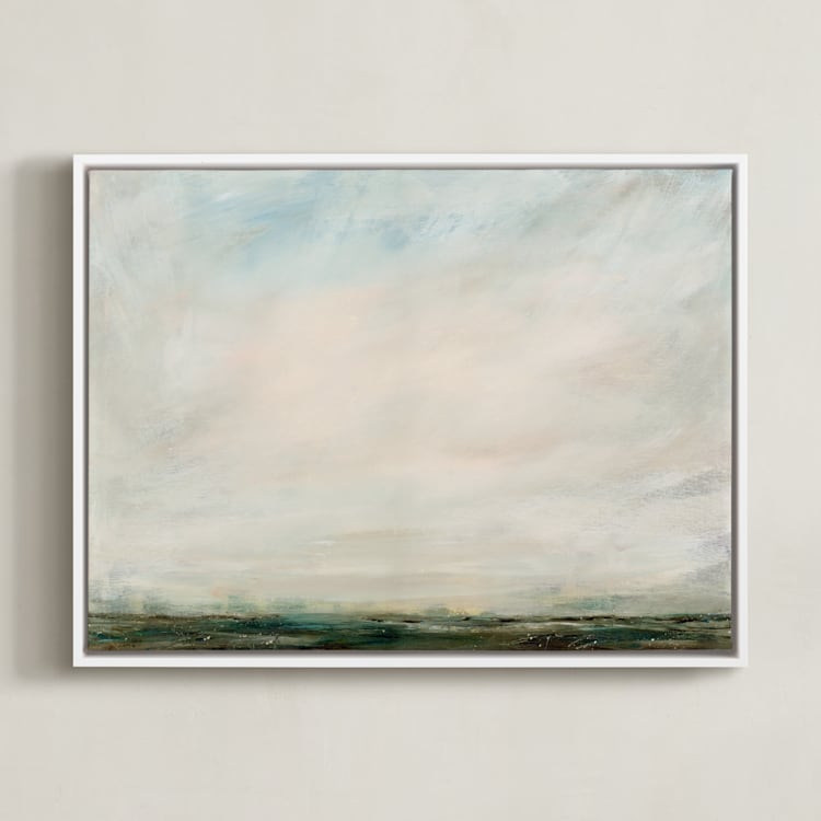 "Everglade" - Art Print in Evergreen by Lindsay Megahed - Framed Canvas