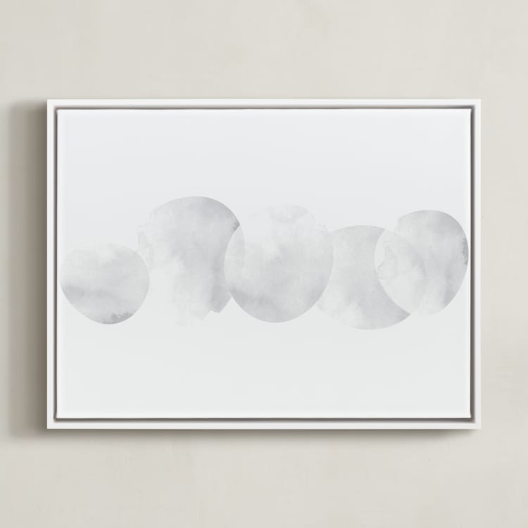 "Stepping Stones" - Art Print in Stone by Malena Southworth - Framed Canvas