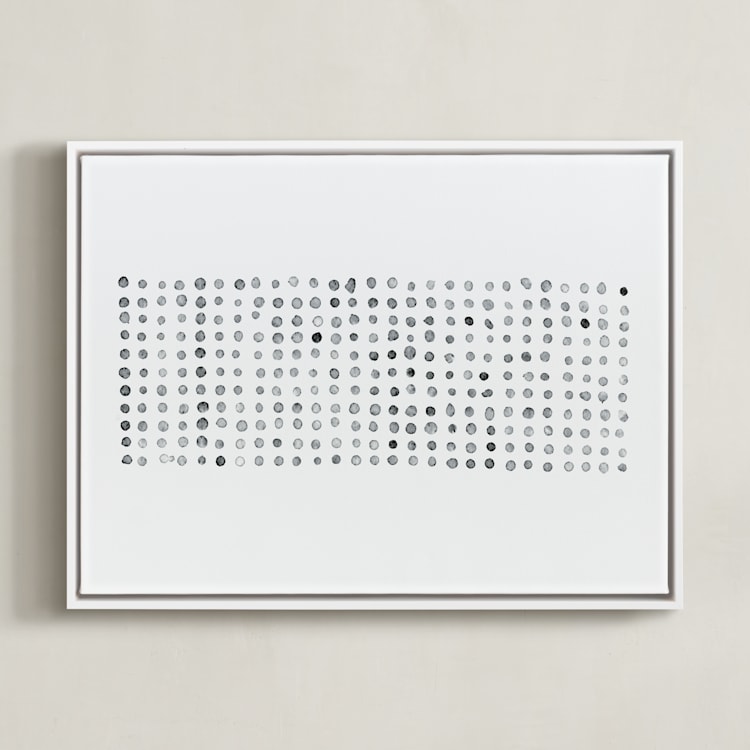 "All of the Things" - Art Print in Storm by Stephanie Nowotarski - Framed Canvas