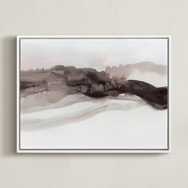 "Softly Layered" - Art Print in Matterhorn by Melanie Severin - Framed Canvas