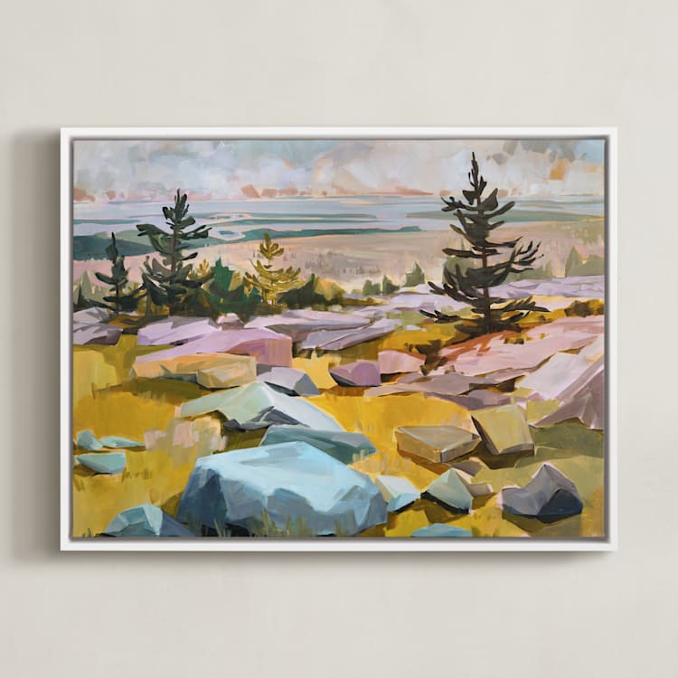 "Get Lost" - Art Print in Multi by Jess Franks - Framed Canvas