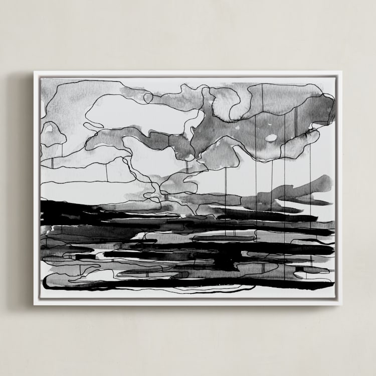 "Missouri" - Art Print in Black & White by Stephanie Nowotarski - Framed Canvas