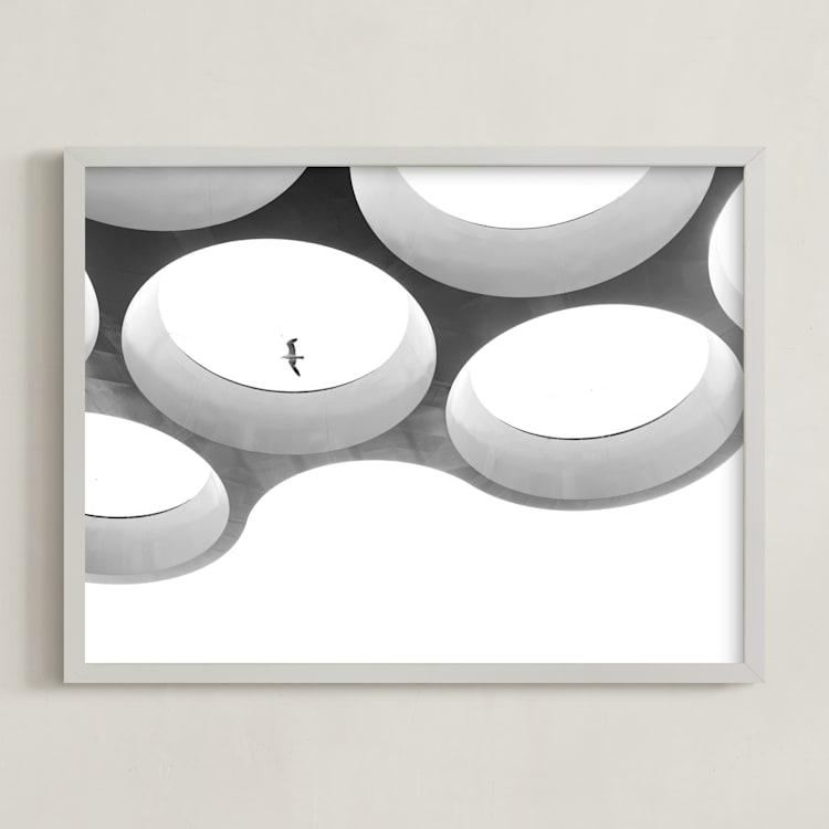 "In Flight" - Art Print in Black & white by Angie McMonigal - Framed