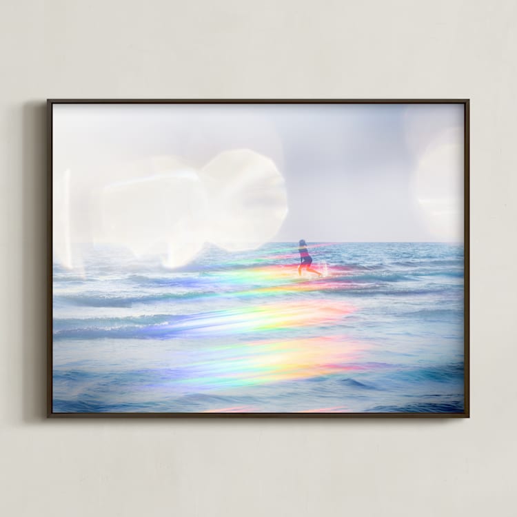"Skipping through the ocean" - Art Print in Ocean by Jacquelyn Sloane Siklos - Framed