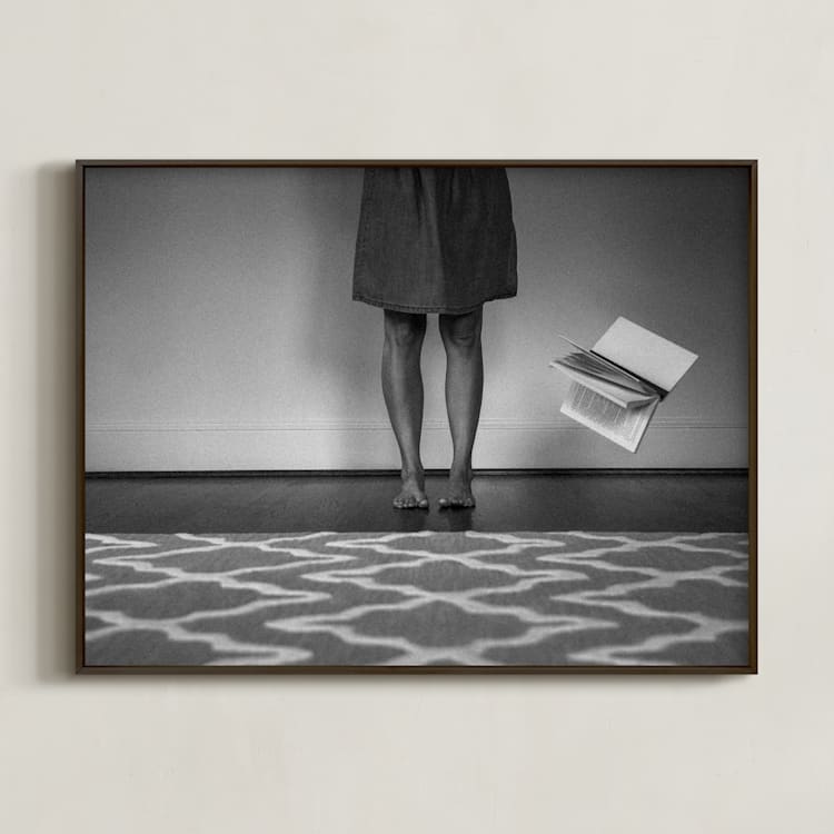 "Book II" - Art Print in charcoal by Keely Norton Owendoff - Framed