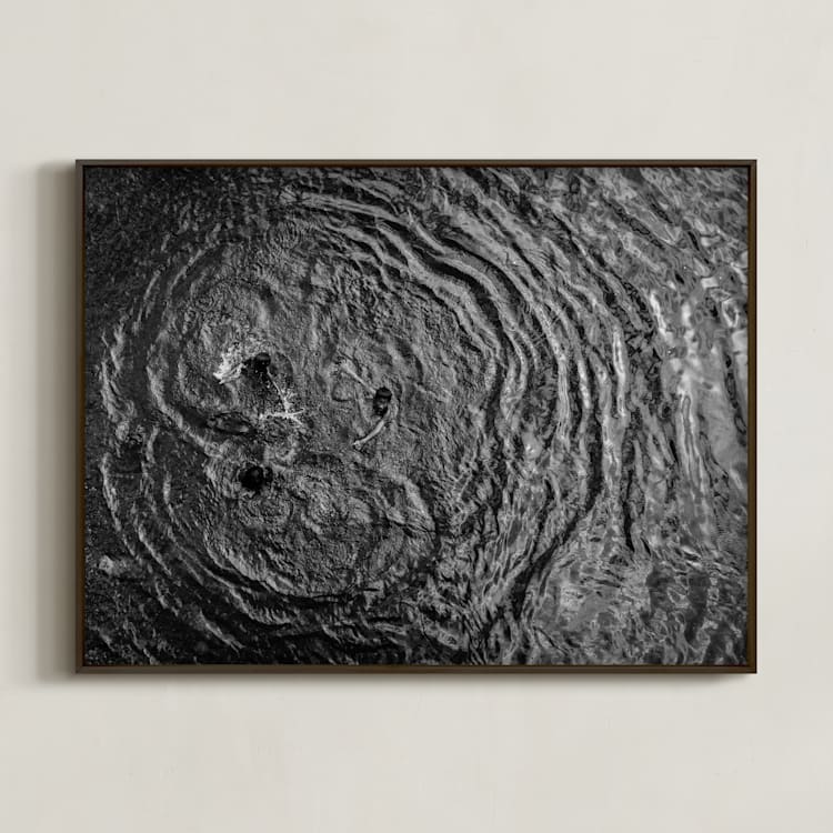 "River Kids" - Art Print in Black and White by Hello Sophie Design Lab - Framed