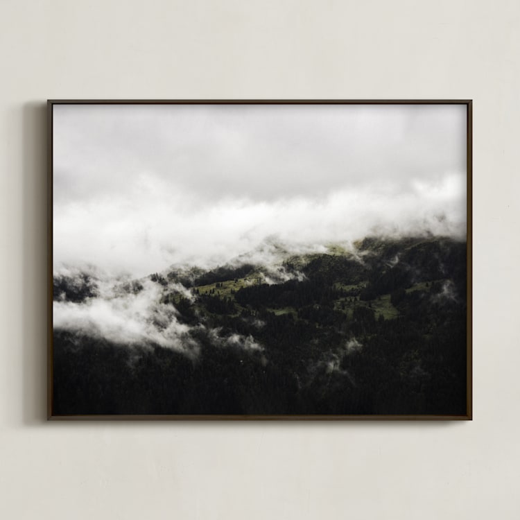 "In the Clouds" - Art Print in Forest by Wildfield Paper Co - Framed