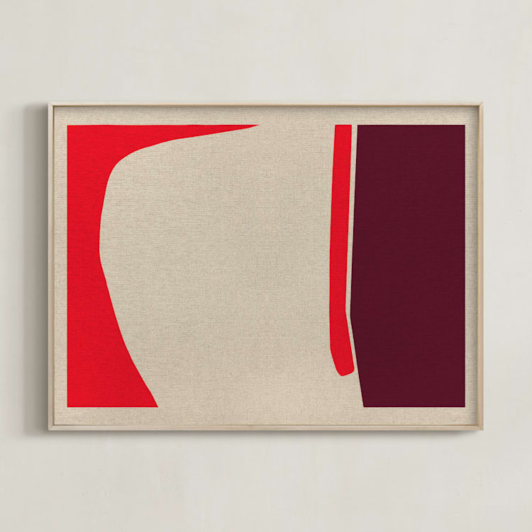 "A-walk around the block" - Art Print in Hot Fire by Alain Castoriano - Framed