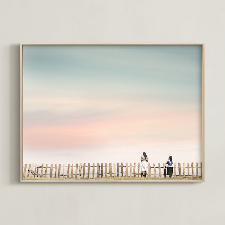 "Balcony of Dreams" - Art Print in Creamy by David Michuki - Framed
