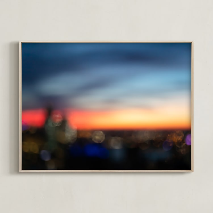 "Look at me before I go" - Art Print in Dusk by Caroline Mint - Framed
