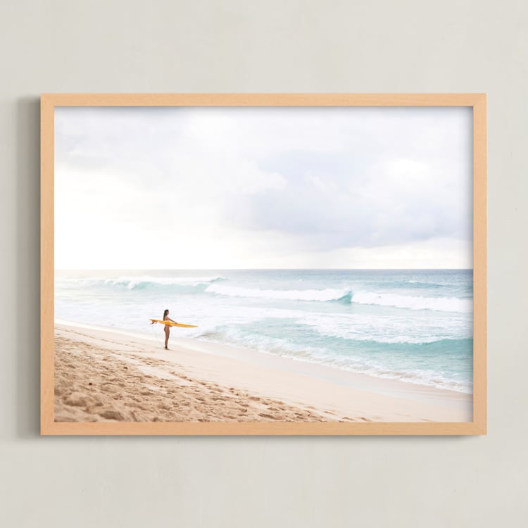 "North Shore" - Art Print in Surf by Jill Means - Framed