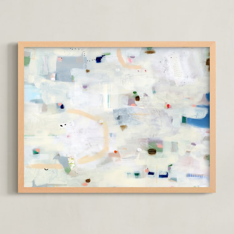 "parcel" - Art Print in Denim by Lindsay Megahed - Framed