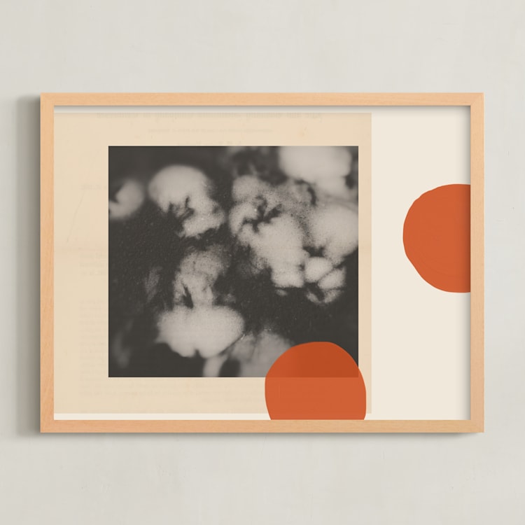 "Musings" - Art Print in Rust by Morgan Kendall - Framed