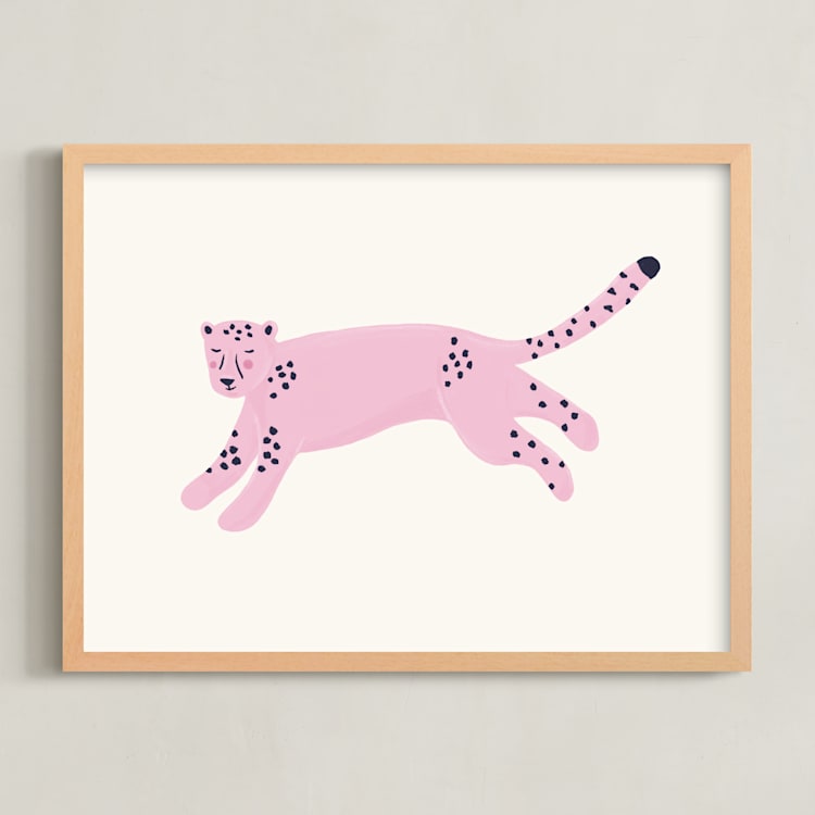 "Fierce" - Art Print in Rose Quartz by Tennie and Co. - Framed