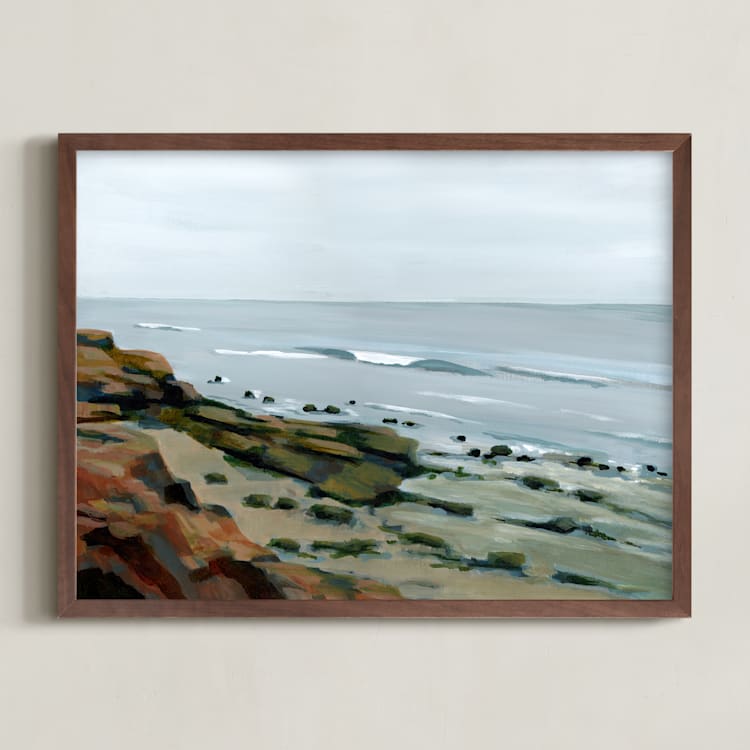 "Ladies of Leisure" - Art Print in Sea Blue by Haley Knighten - Framed