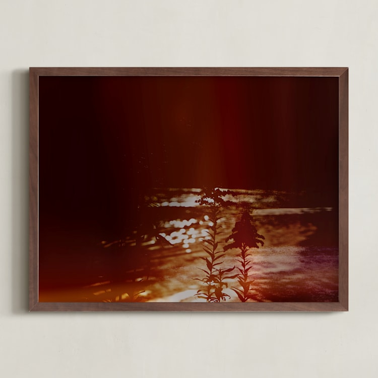 "Illusive" - Art Print in Coffee by Lindsay Megahed - Framed
