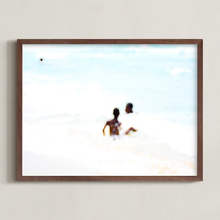 "Here and Now No. 5" - Art Print in Blurry Beach by Tal Paz-Fridman - Framed