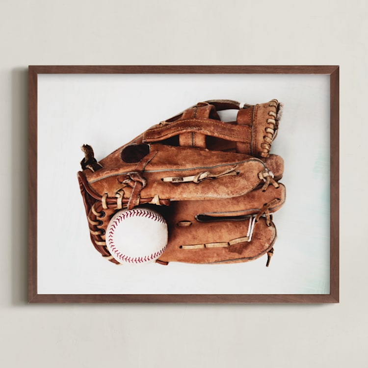 "All Star" - Art Print in Leather by Alicia Abla - Framed