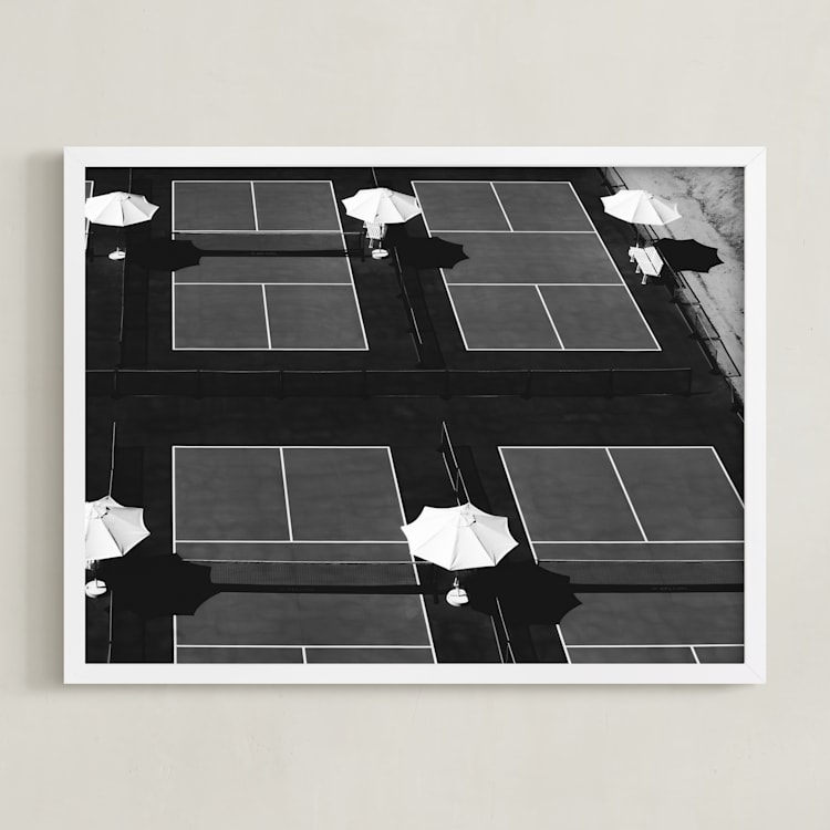 "Game Time" - Art Print in Asphalt by LindseyErin - Framed