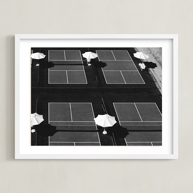 "Game Time" - Art Print in Asphalt by LindseyErin - Framed