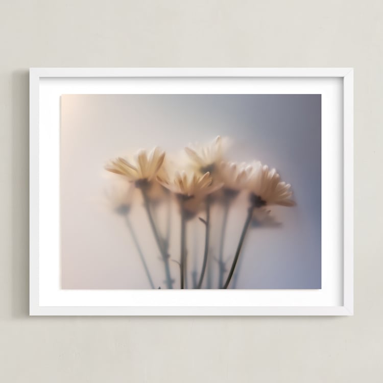 "Hazy Daisy" - Art Print in Lavender Violet by Aralyn Griesbach - Framed