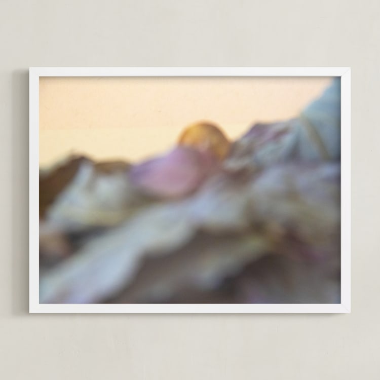 "Sunrise Pastels" - Art Print in Cream by Jenna Holcomb - Framed