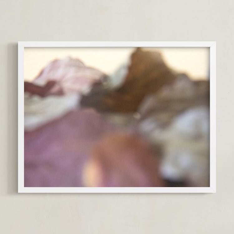 "Desert Highway" - Art Print in Mauve by Jenna Holcomb - Framed