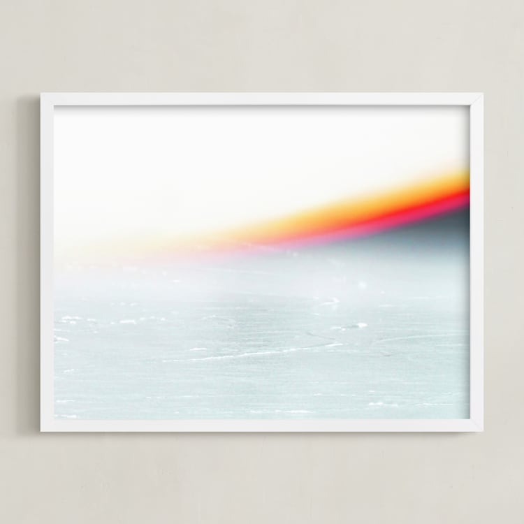 "Frozen Prism" - Art Print in Fuschia by Baumbirdy - Framed