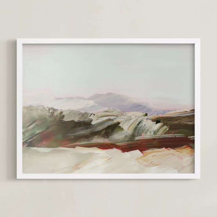 "Hilltop I" - Art Print in Grasses by Kayla King - Framed