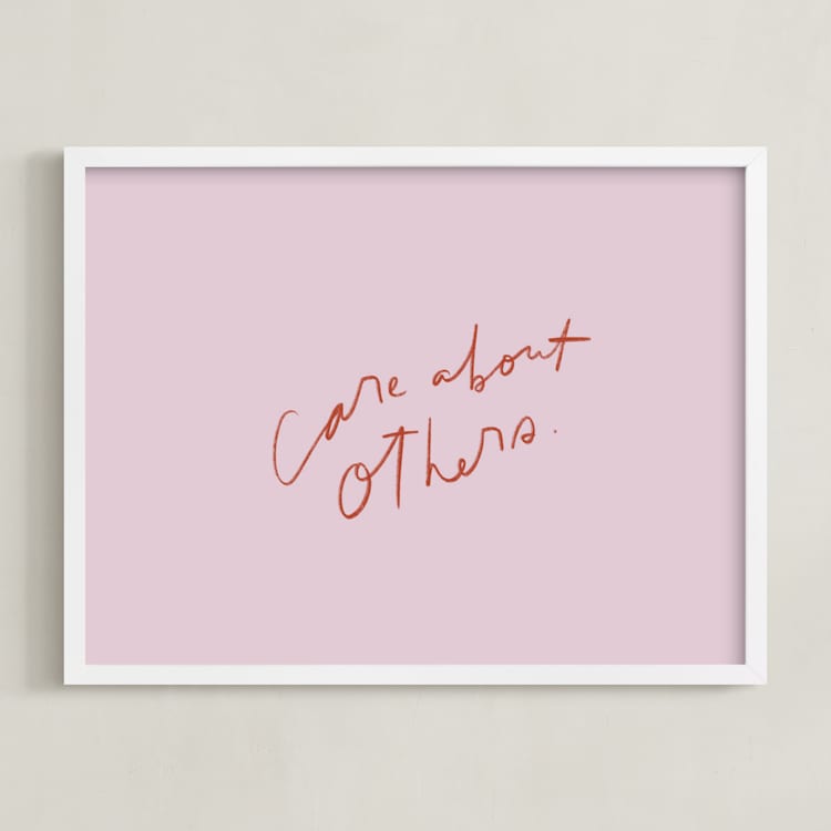 "obligation" - Art Print in Cotton Candy by Marabou Design - Framed