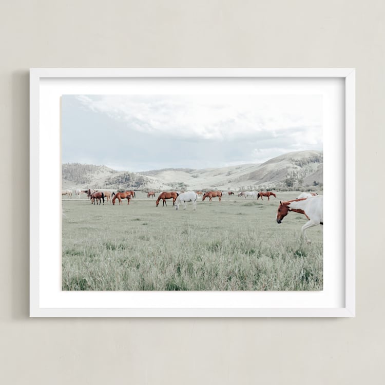 "Wander" - Art Print in Breezy by Sara Hicks Malone - Framed