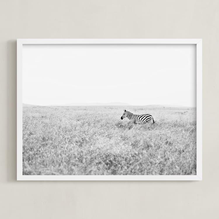 "Going Into the Wild" - Art Print in Black and White by Alison Holcomb - Framed