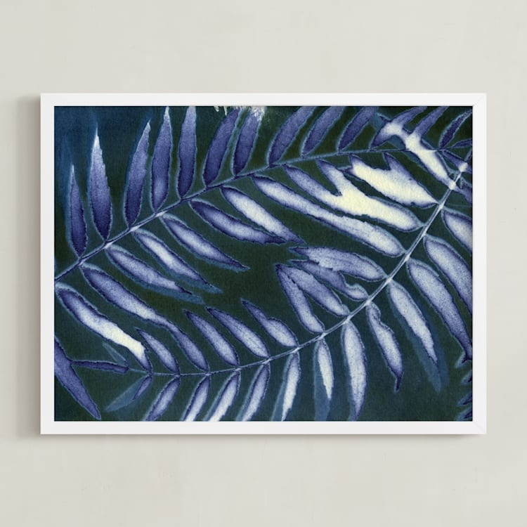 "leaving shelter" - Art Print in cyan by raven erebus - Framed