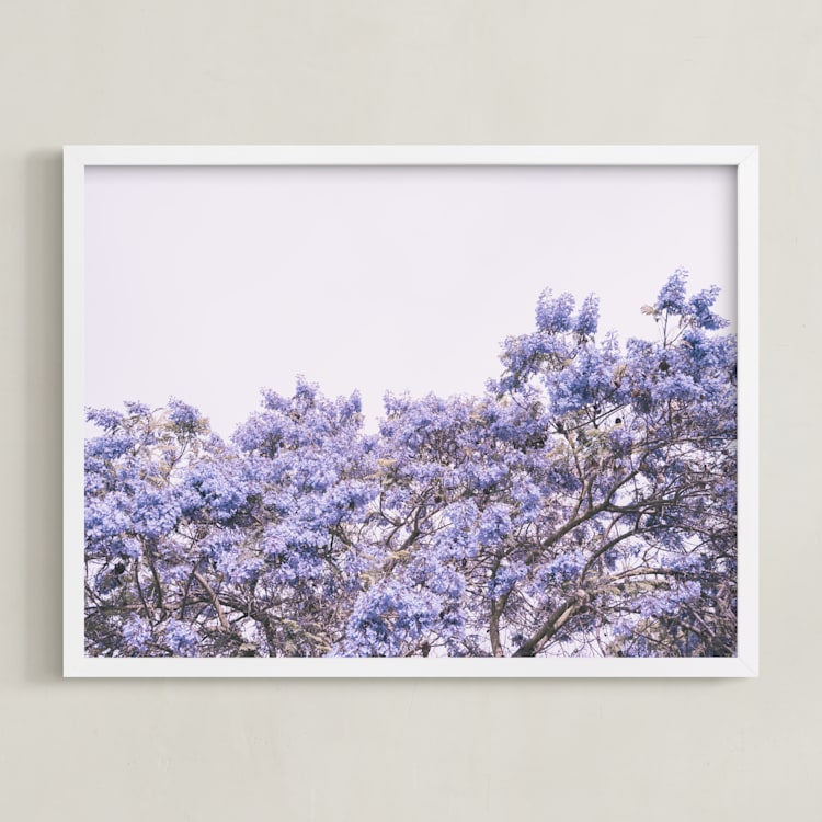 "Jacaranda in bloom" - Art Print in lavender by Owl and Toad - Framed
