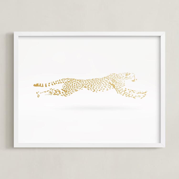 "Golden Gait" - Art Print in Gold Leaf by Andrew McClintock - Framed