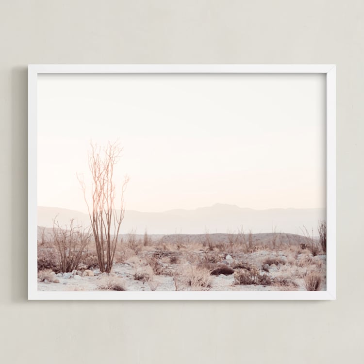 "Ocotillo II" - Art Print in morning blush by Kamala Nahas - Framed