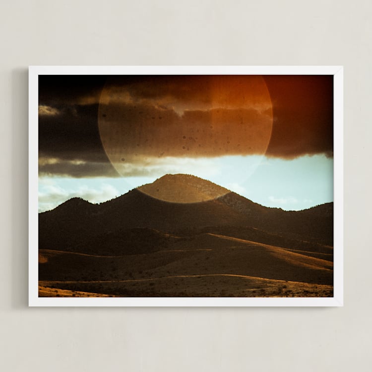 "the new sun" - Art Print in Warm Brown by Jacob Loafman - Framed