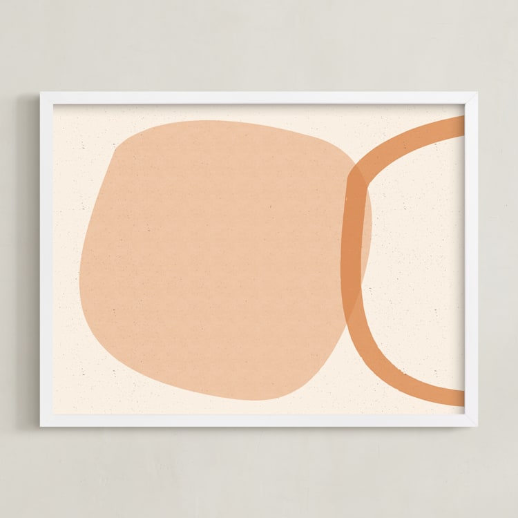 "Organics_9_2_A" - Art Print in Earthy Colors by Alain Castoriano - Framed