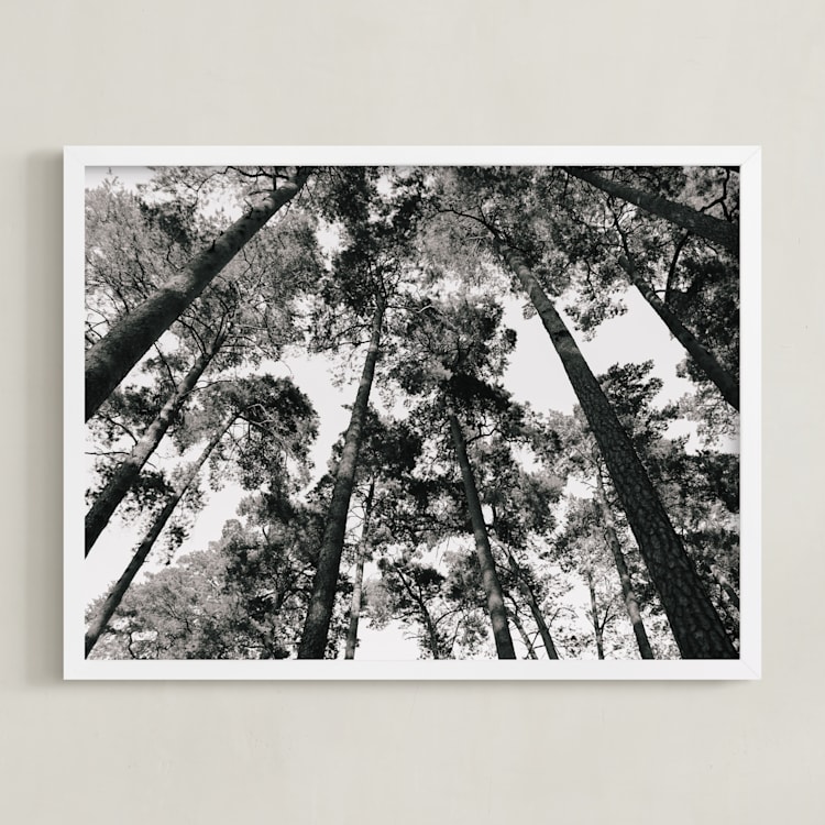 "In the Woods" - Art Print in black and white by lulu and isabelle - Framed