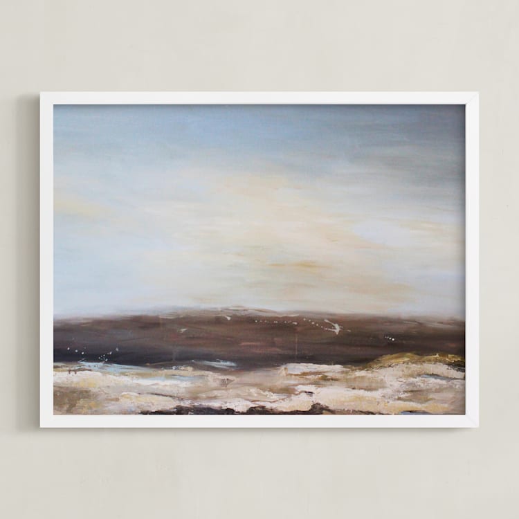"Llano Winds" - Art Print in Sky Blue by Megan Kelley - Framed