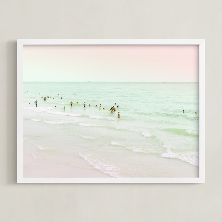 "Beloved Summer" - Art Print in Soothing Sea by Rega - Framed