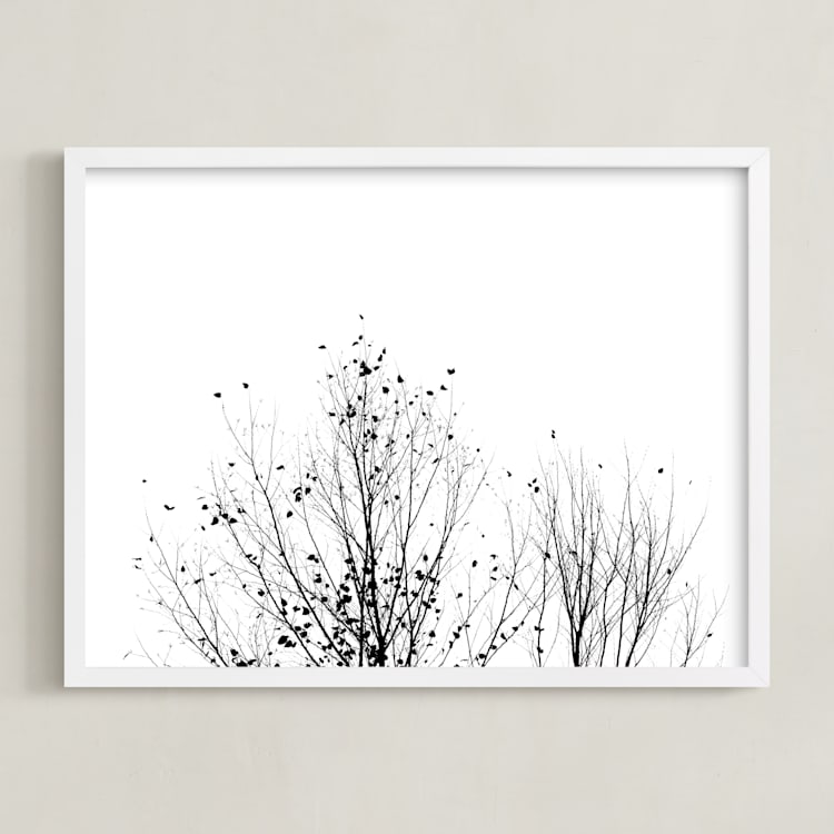 "Fly Fly Away" - Art Print in Night by Karen Kaul - Framed