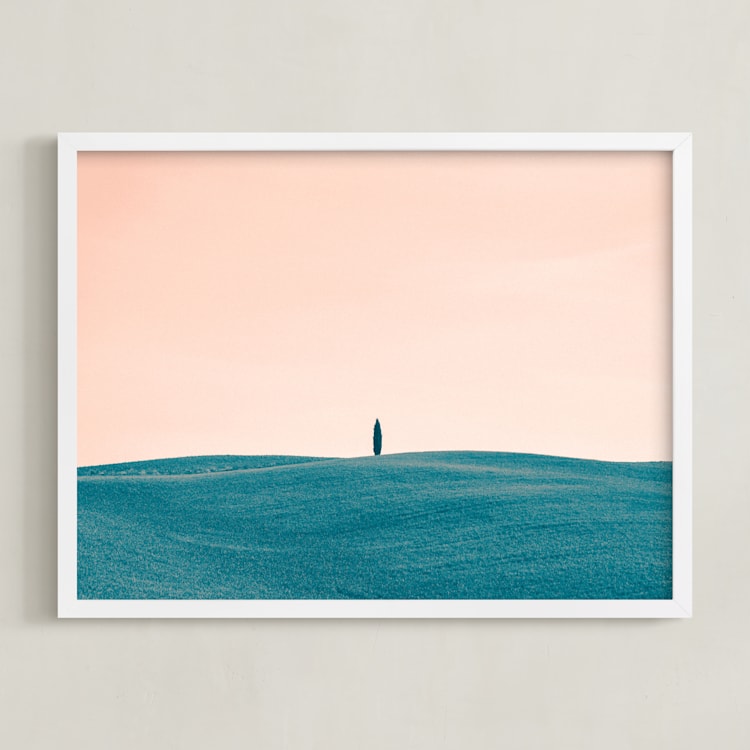 "Tuscan Hills 01" - Art Print in Sunset by Kelsey Mucci - Framed